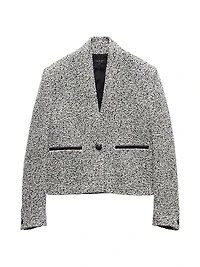 Pippa Tweed Collarless Blazer