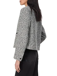 Pippa Tweed Collarless Blazer