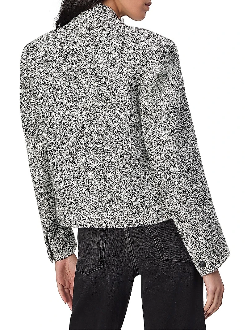 Pippa Tweed Collarless Blazer