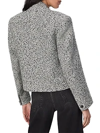 Pippa Tweed Collarless Blazer