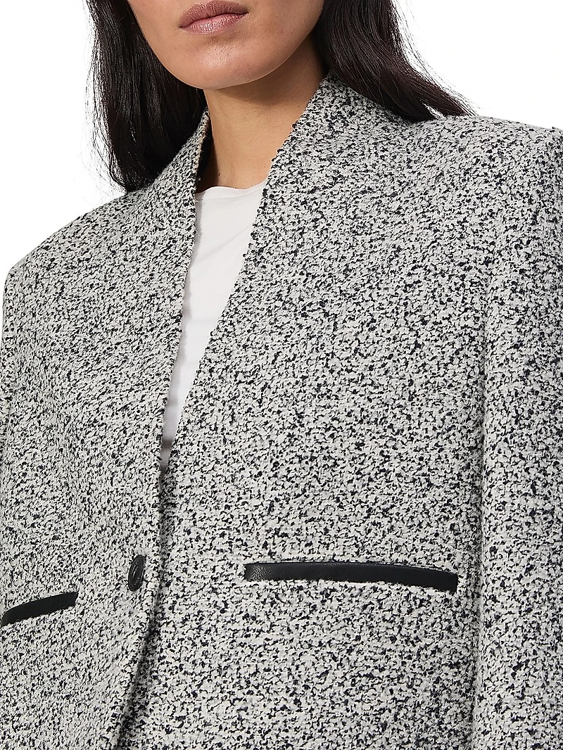 Pippa Tweed Collarless Blazer