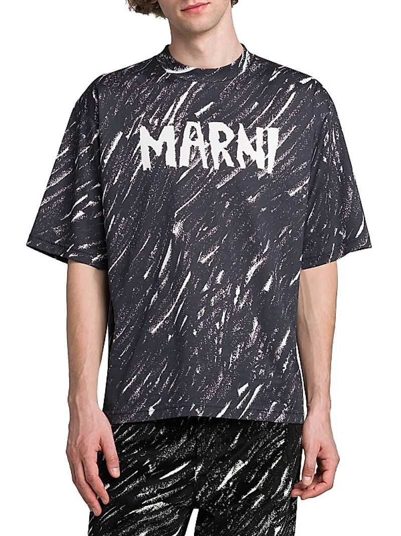 Scribble Logo Cotton T-Shirt