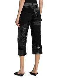 Patchwork Cropped Jeans