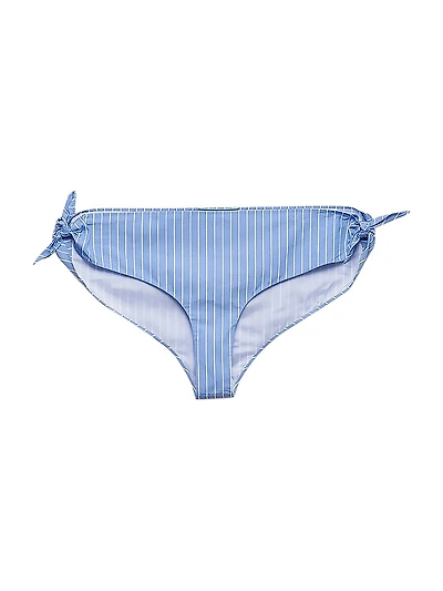 Striped Poplin Bikini Bottom