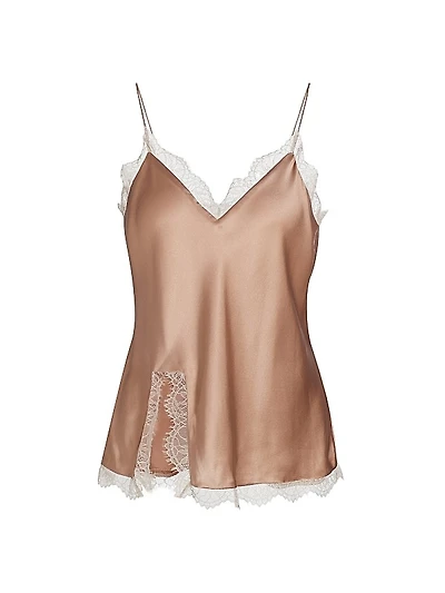 Lynette Silk Lace Slit Camisole