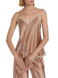 Lynette Silk Lace Slit Camisole