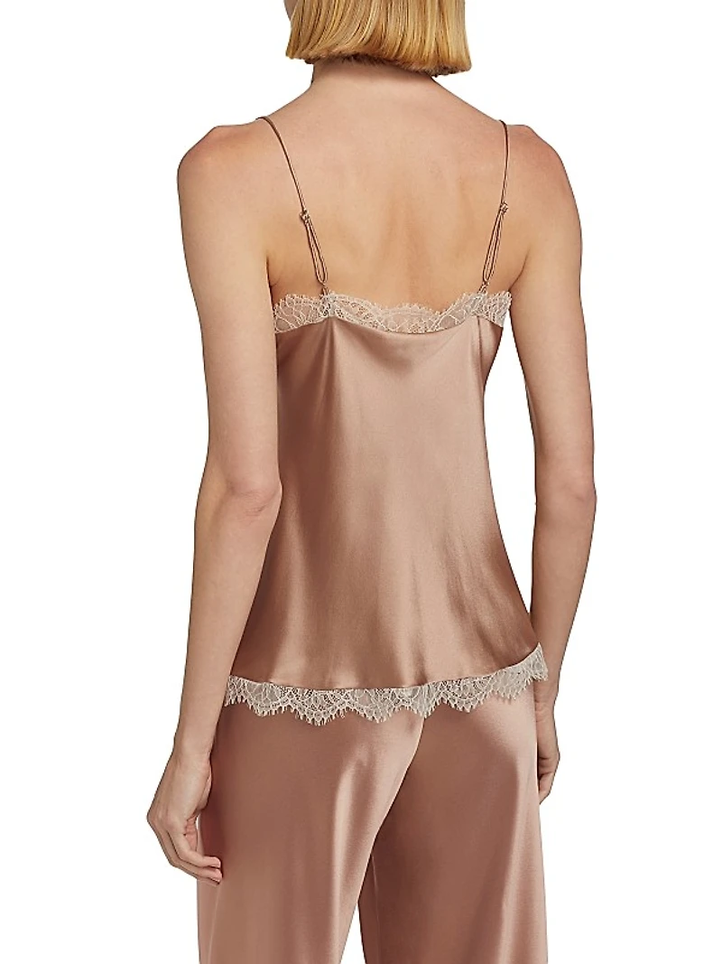 Lynette Silk Lace Slit Camisole
