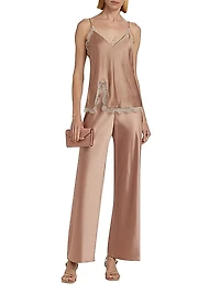 Lynette Silk Lace Slit Camisole