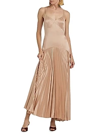 Jennelyn Pleated Slip Gown