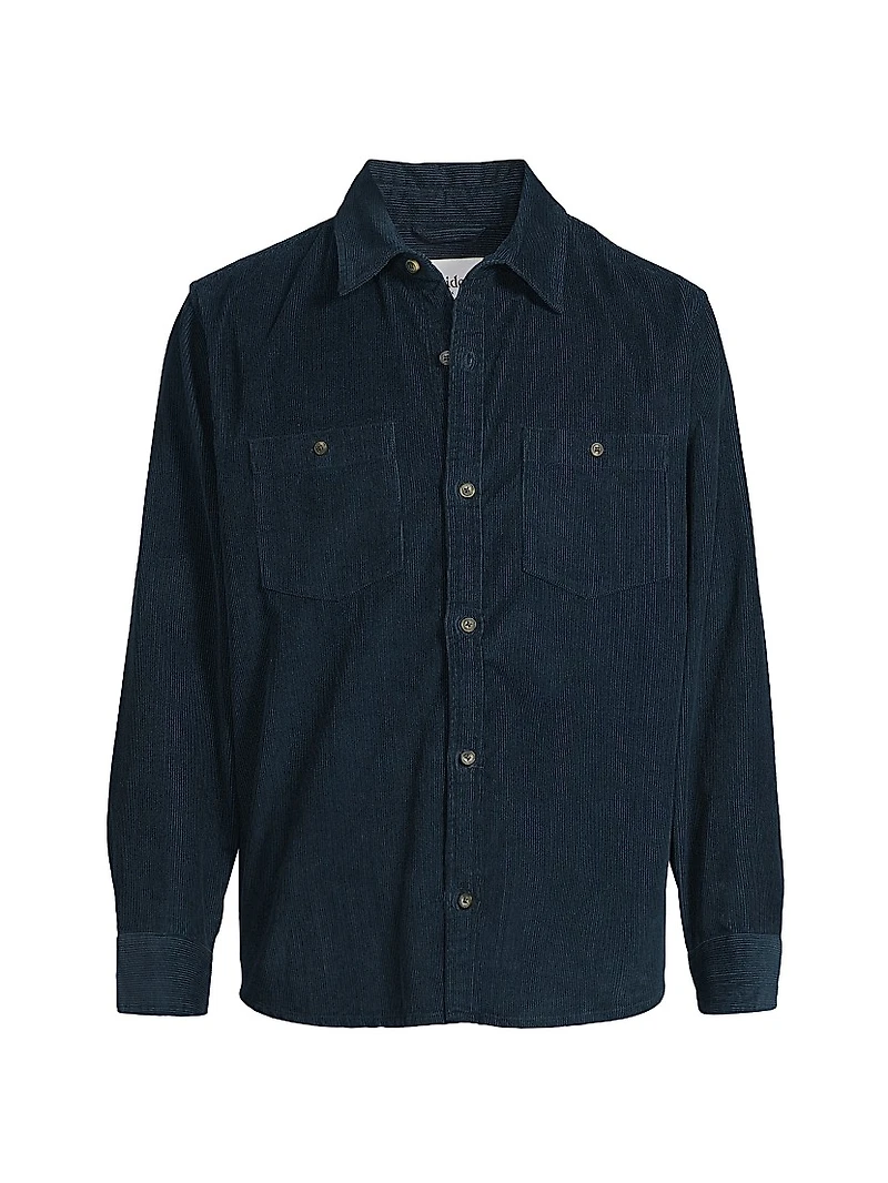 Cotton Corduroy Button-Front Shirt