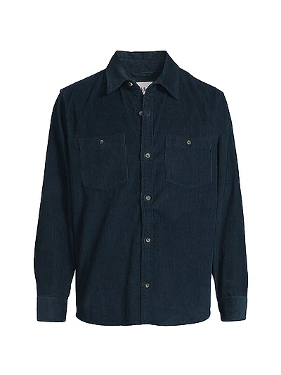 Cotton Corduroy Button-Front Shirt