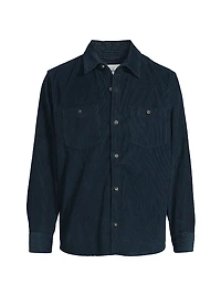Cotton Corduroy Button-Front Shirt