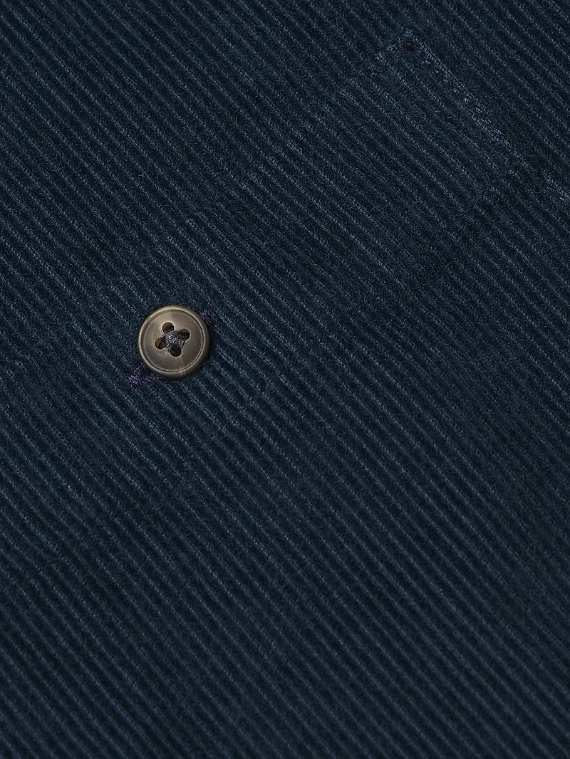 Cotton Corduroy Button-Front Shirt