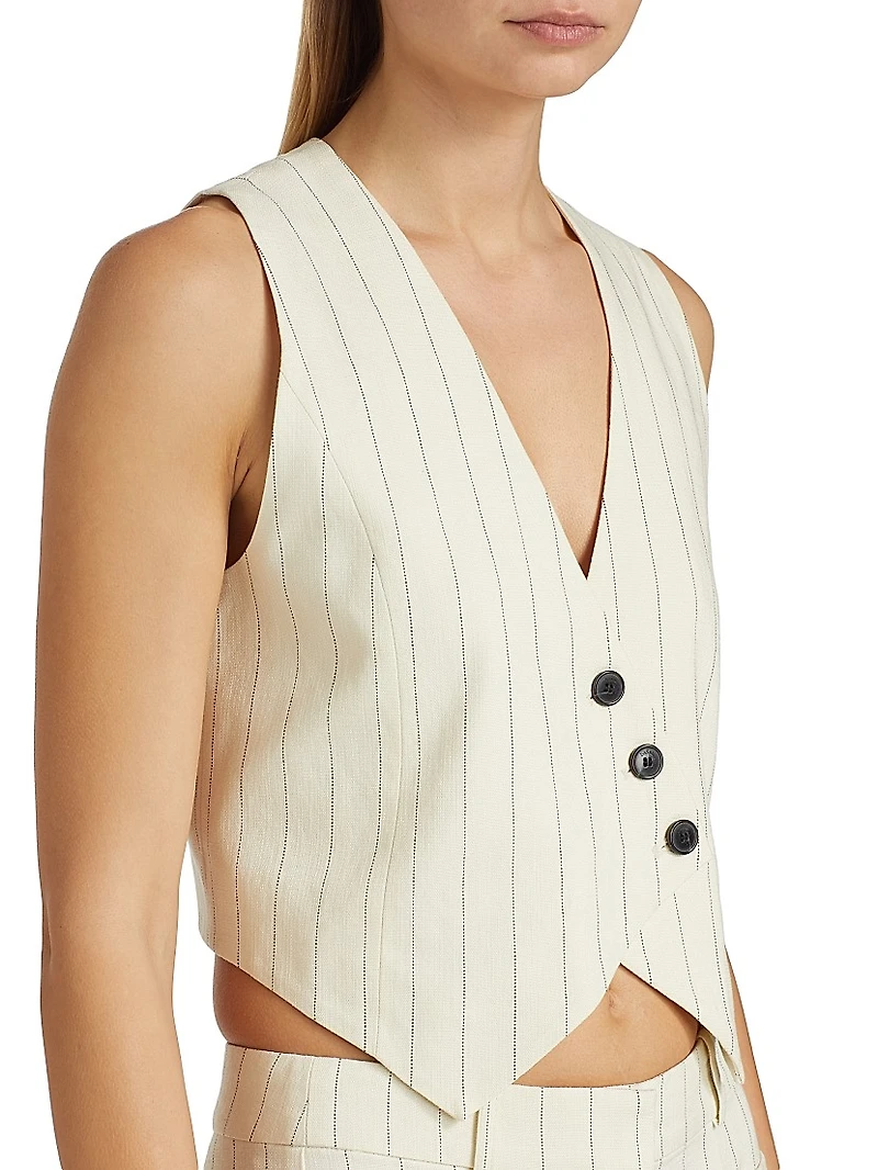 Erita Pinstriped Vest