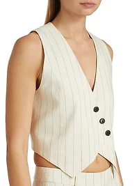 Erita Pinstriped Vest
