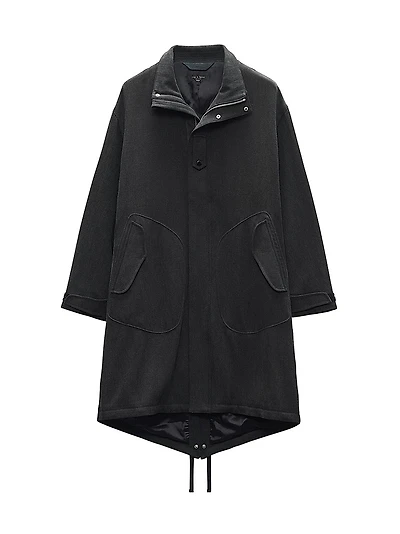 Falcon Wool-Linen Parka Coat