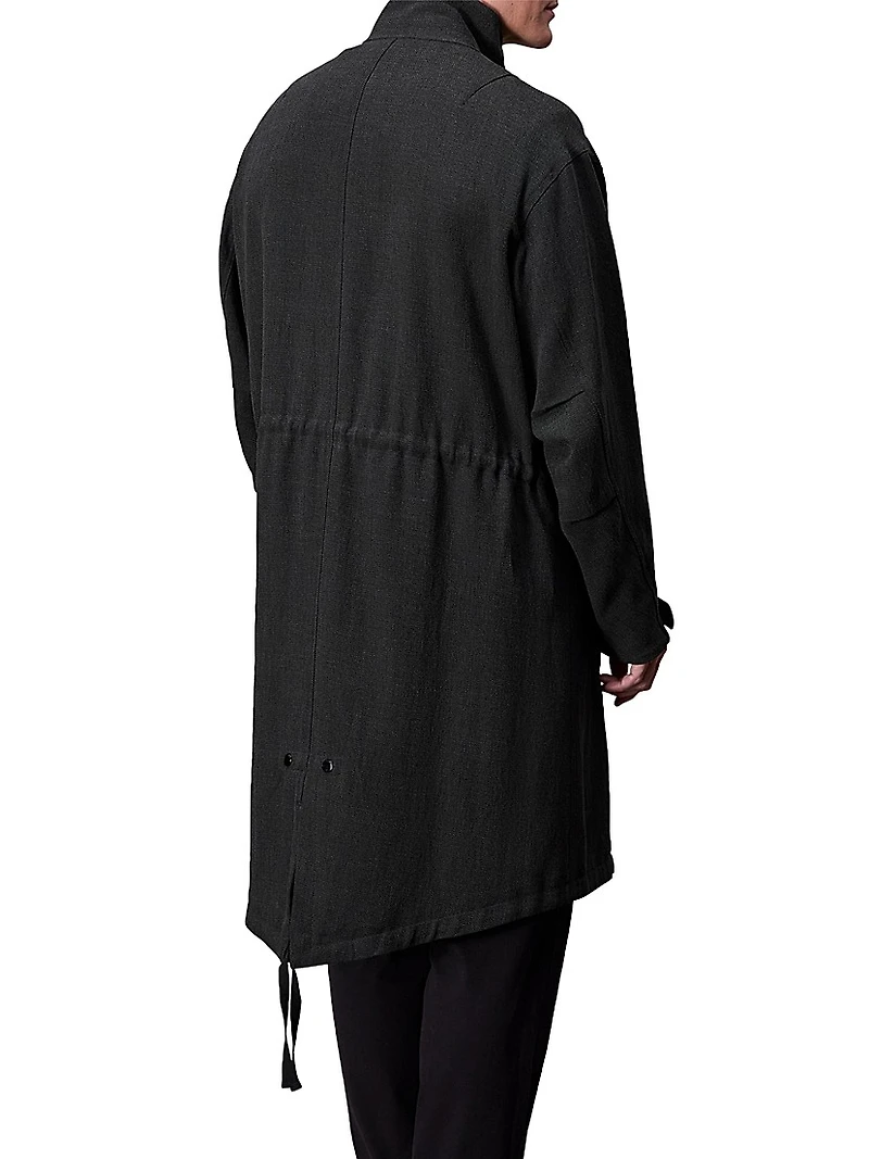 Falcon Wool-Linen Parka Coat