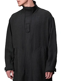 Falcon Wool-Linen Parka Coat