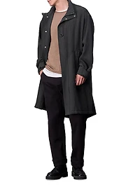 Falcon Wool-Linen Parka Coat