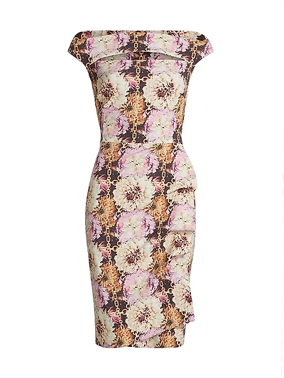 Melania Off-The-Shoulder Cocktail Dress