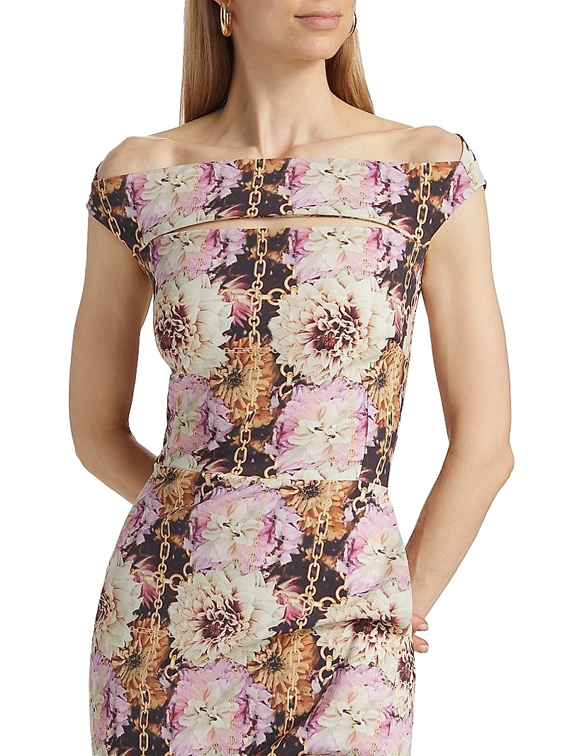 Melania Off-The-Shoulder Cocktail Dress