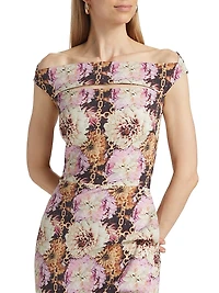 Melania Off-The-Shoulder Cocktail Dress