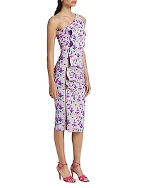 Hiroko Floral One-Shoulder Midi-Dress