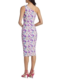 Hiroko Floral One-Shoulder Midi-Dress