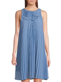 Pleated Sleeveless Minidress