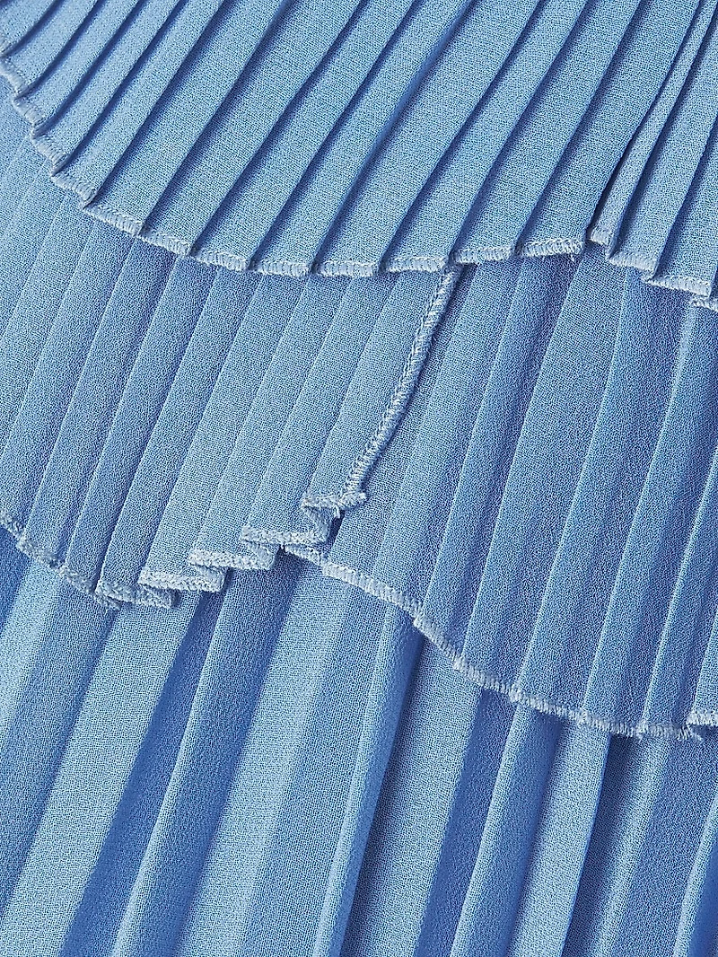 Pleated Sleeveless Minidress