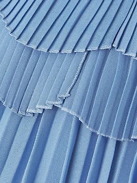 Pleated Sleeveless Minidress