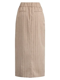 The Meyer Pinstripe Midi Skirt
