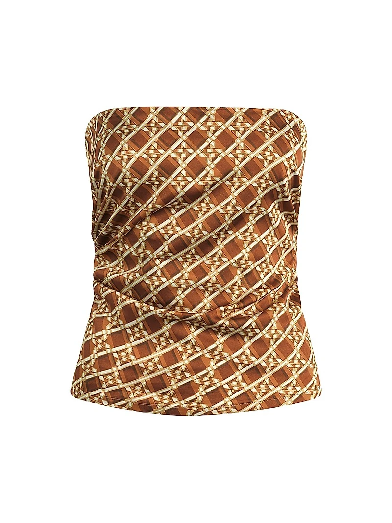 The Colette Ruched Strapless Top