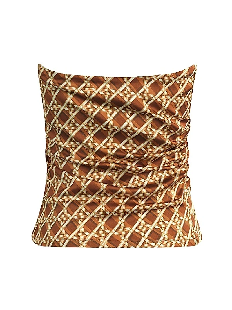 The Colette Ruched Strapless Top