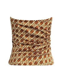 The Colette Ruched Strapless Top