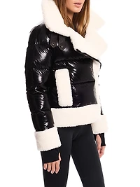 Bianca Sherpa-Trimmed Down Puffer Jacket