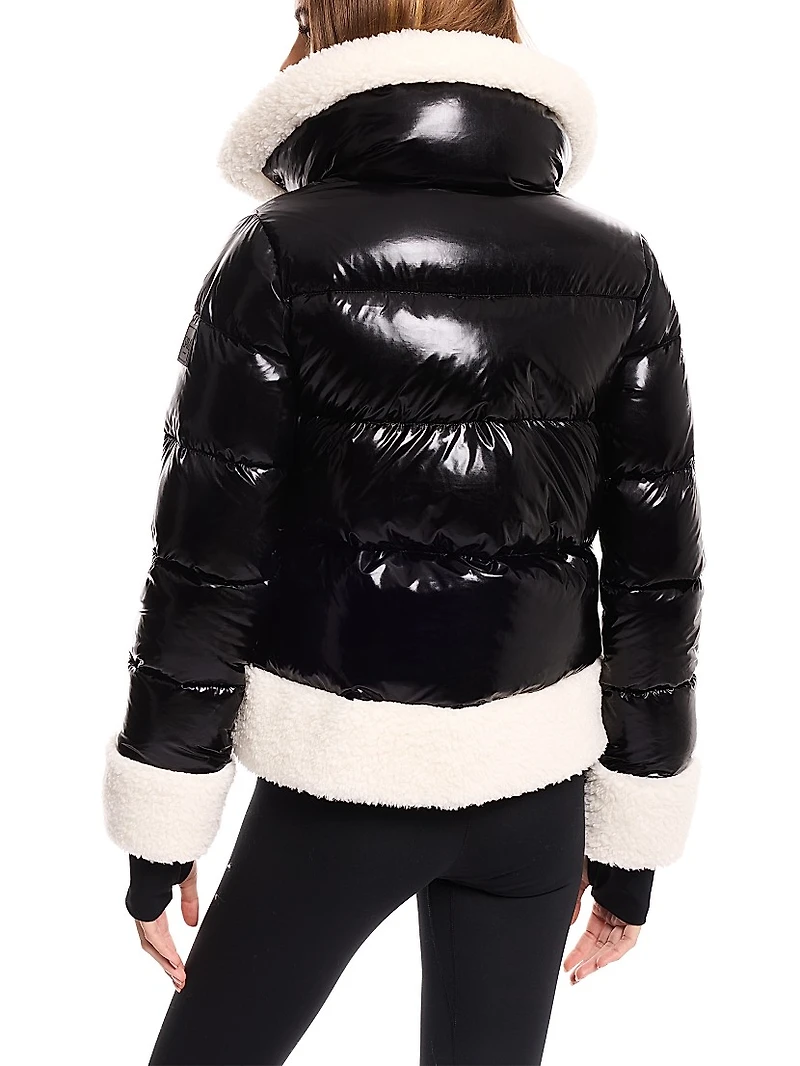 Bianca Sherpa-Trimmed Down Puffer Jacket