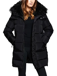 Addison Shearling-Trimmed Down Coat