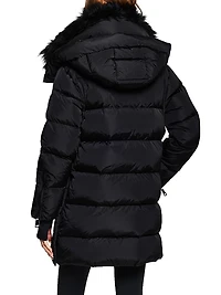 Addison Shearling-Trimmed Down Coat