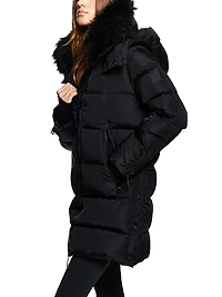 Addison Shearling-Trimmed Down Coat