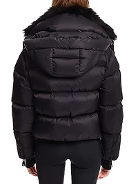 Kaia Down Shearling Collar Coat