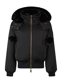 Debbie Bunny Satin Bomber Jacket