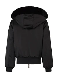 Debbie Bunny Satin Bomber Jacket