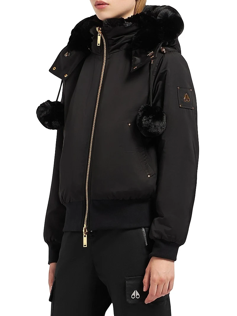 Debbie Bunny Satin Bomber Jacket