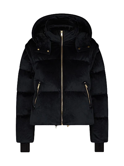 Misti Gold Velour Down Puffer Jacket