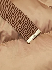 Sateen Drawstring Down Puffer Jacket