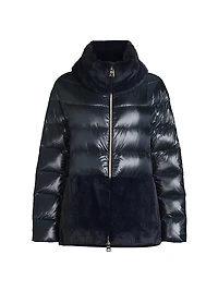 Faux-Fur Down Puffer Jacket