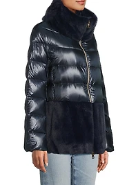 Faux-Fur Down Puffer Jacket