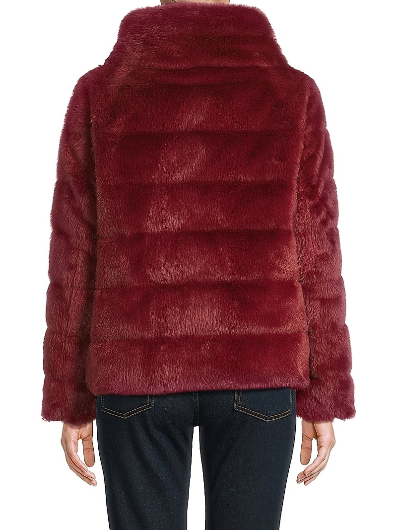 Faux-Fur Down Puffer Jacket