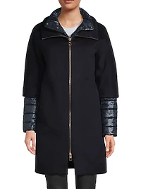 Wool Quilted Cocoon Coat